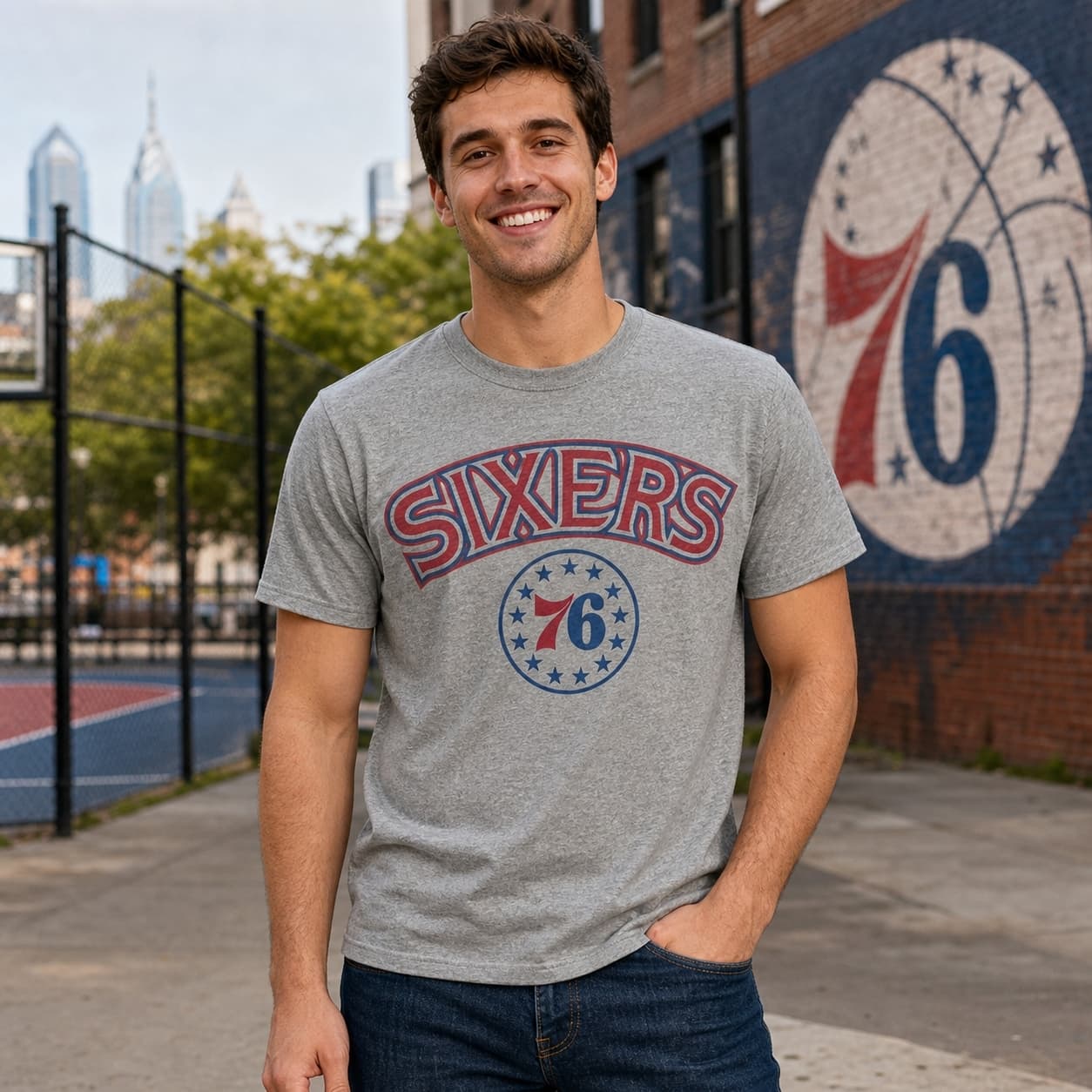 Philadelphia 76ers Retro Basketball 1995 Shirt