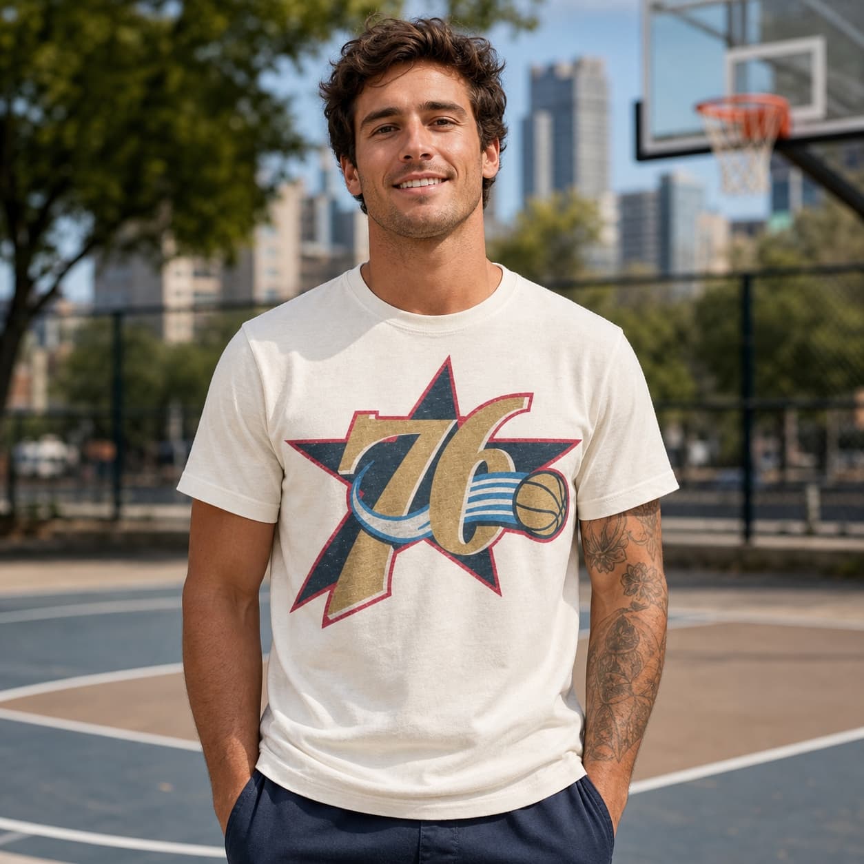 Philadelphia 76ers Retro Basketball 1996 Shirt
