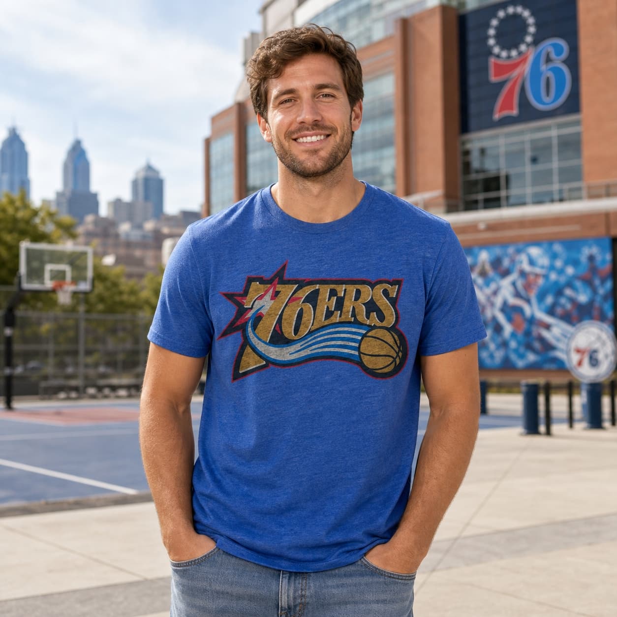 Philadelphia 76ers Retro Basketball 1997 Shirt