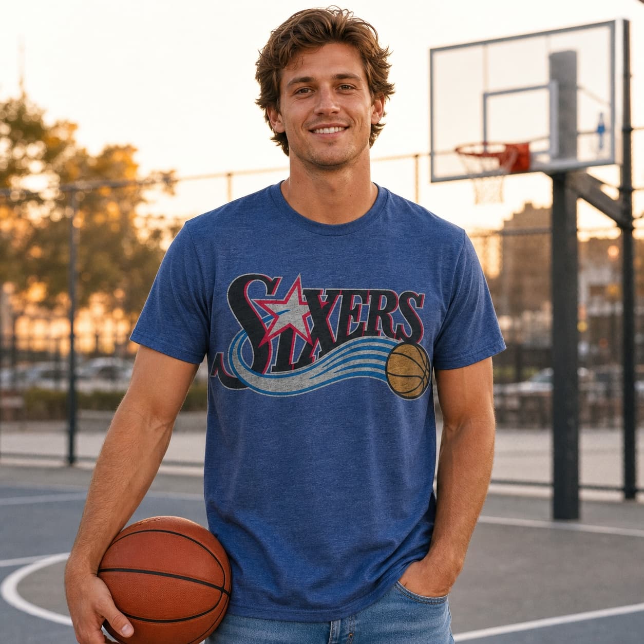 Philadelphia 76ers Retro Basketball 1998 Shirt