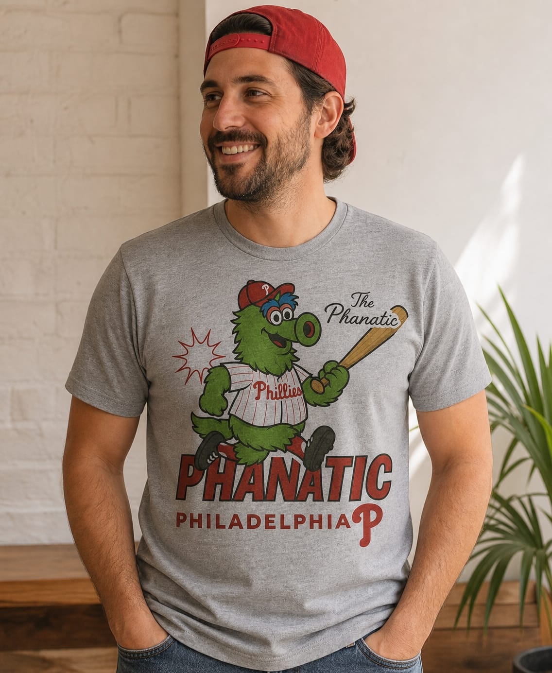 Philadelphia Phillies Phanatic Mascot Retro Baseball Artwork Shirt