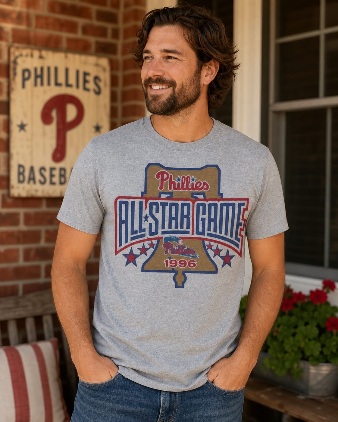 Philadelphia Phillies Retro All Star Game Baseball 1996 Artwork Shirt
