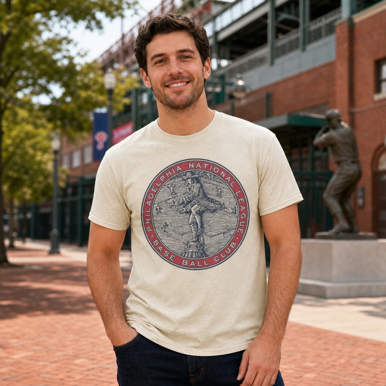 Philadelphia Phillies Retro Baseball 1915 Artwork Shirt