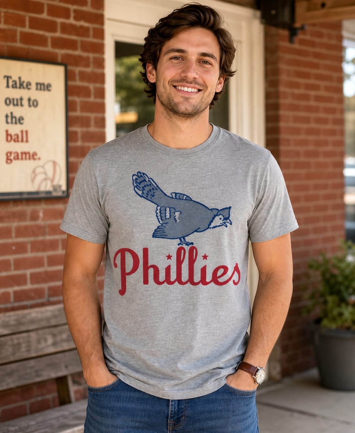 Philadelphia Phillies Retro Baseball 1944 Artwork Shirt