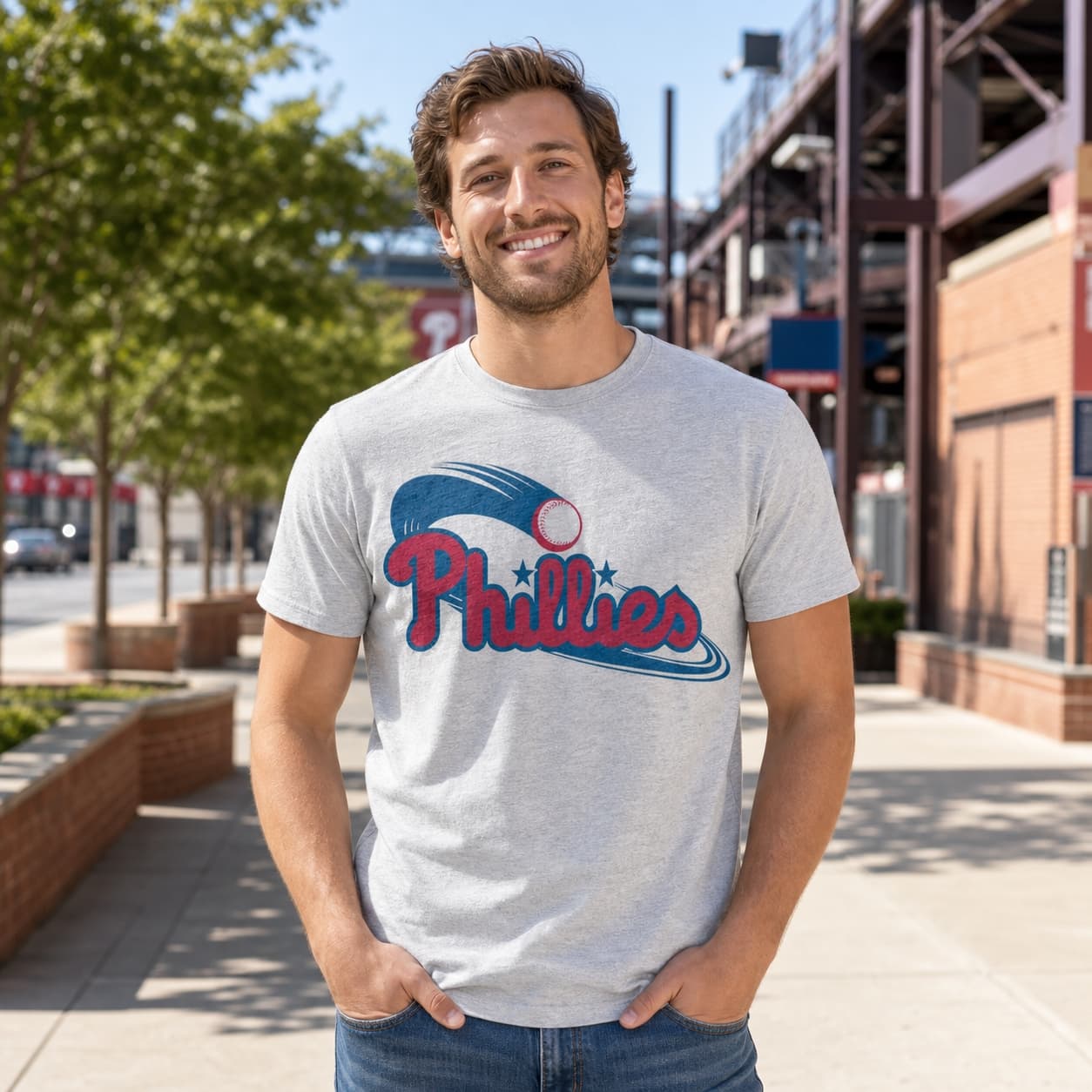 Philadelphia Phillies Retro Baseball 1998 Artwork Shirt