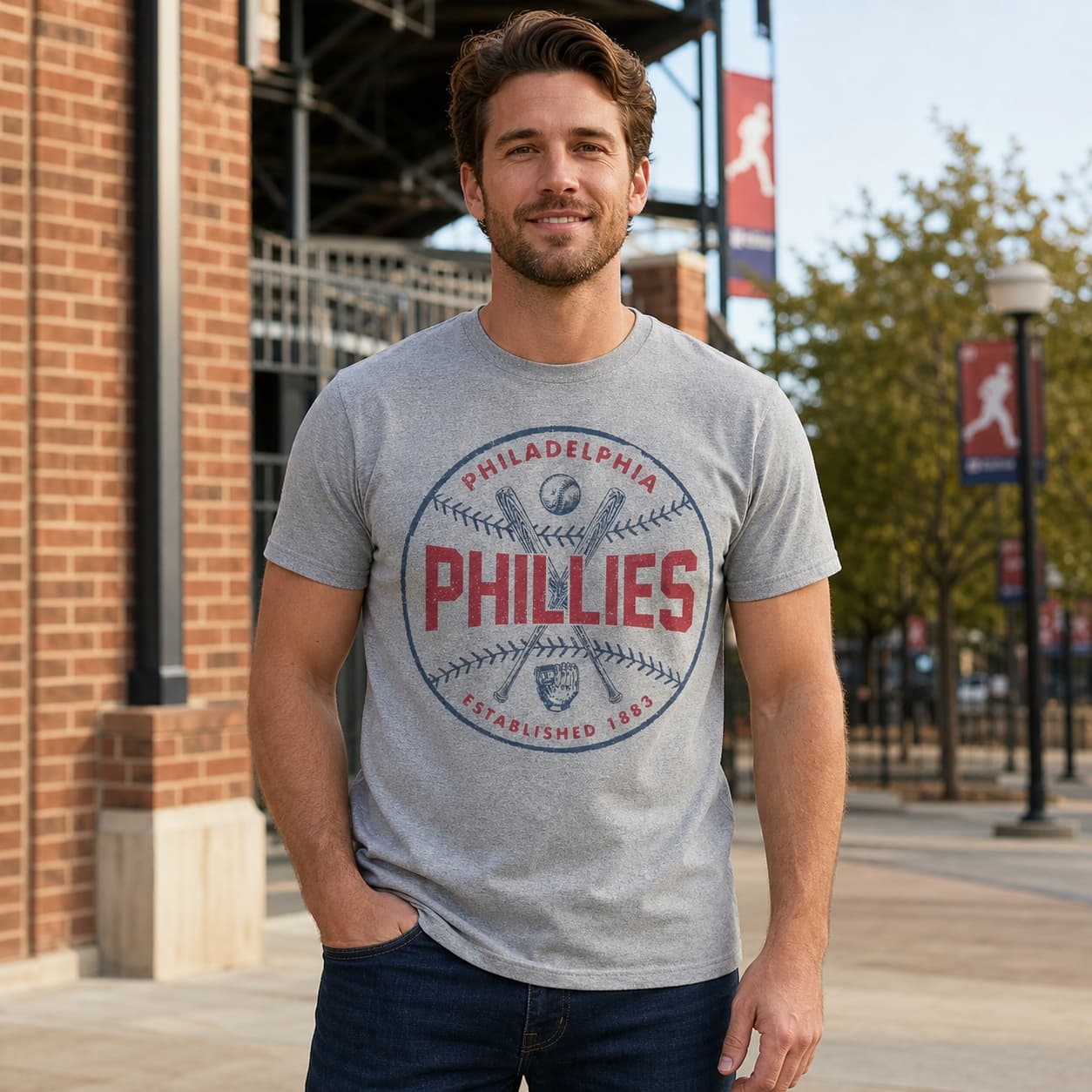 Philadelphia Phillies Vintage Baseball 1883 Artwork Shirt