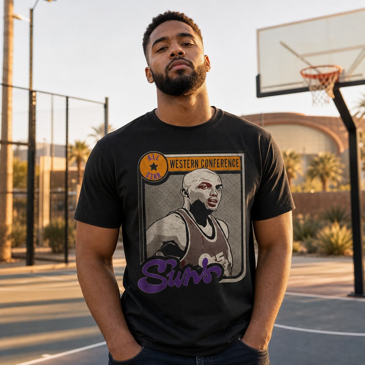 Phoenix Suns Retro All Star Charles Barkley Basketball 1991 Shirt