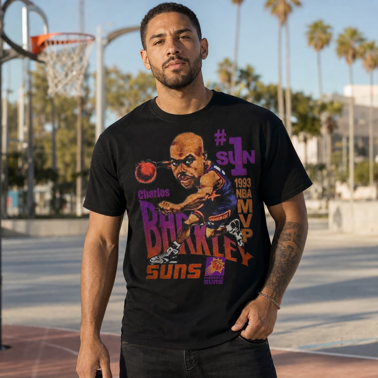 Phoenix Suns Retro MVP Charles Barkley Basketball 1993 Shirt