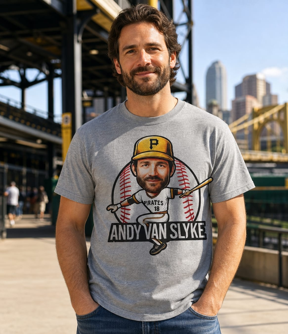 Pittsburgh Pirates Andy Van Slyke Exclusive Retro Baseball Artwork Shirt