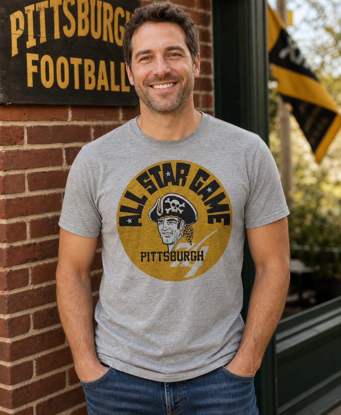 Pittsburgh Pirates Retro All Star Game Baseball 1974 Artwork T-Shirt