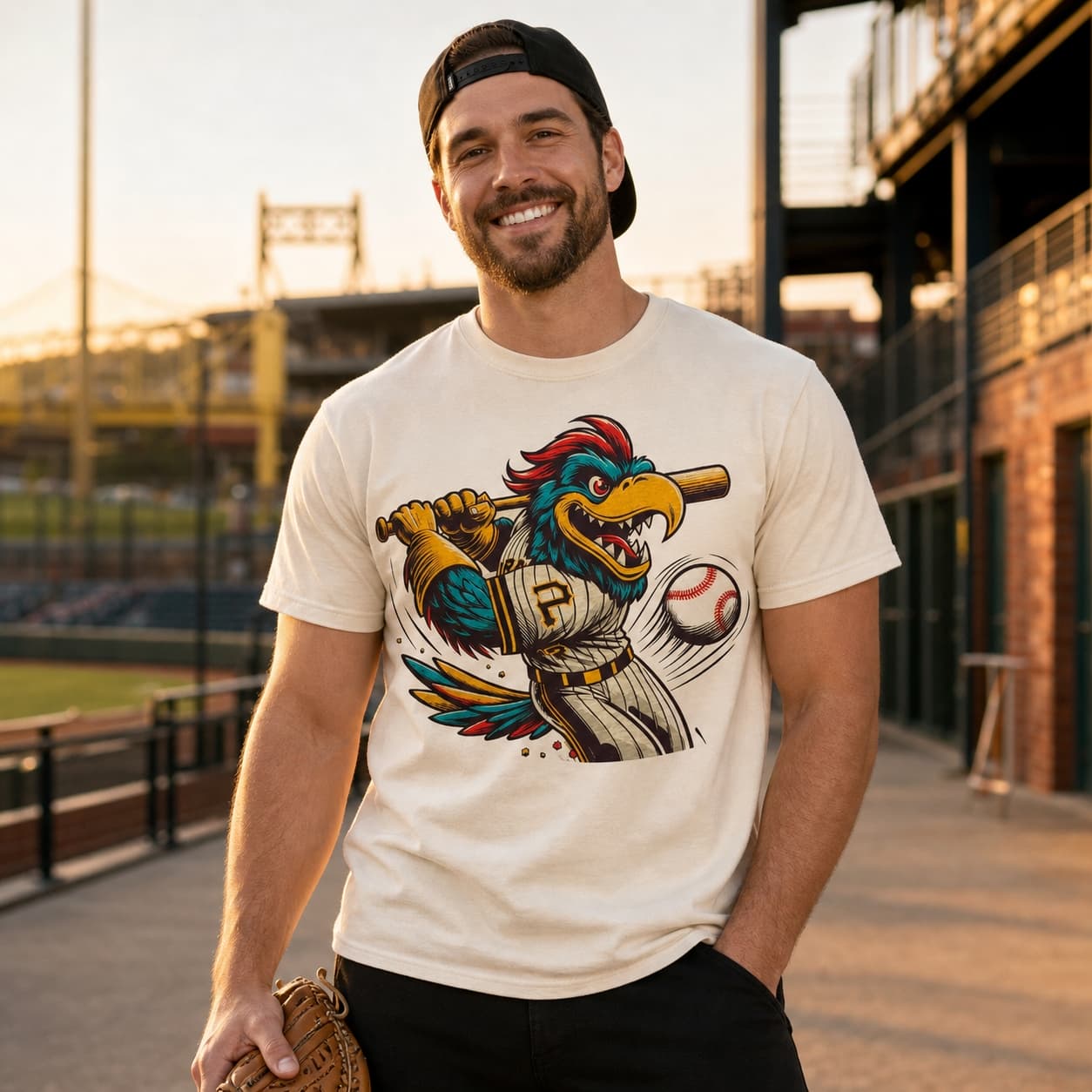 Pittsburgh Pirates Retro Baseball Mascot Mania 1993 Artwork Shirt