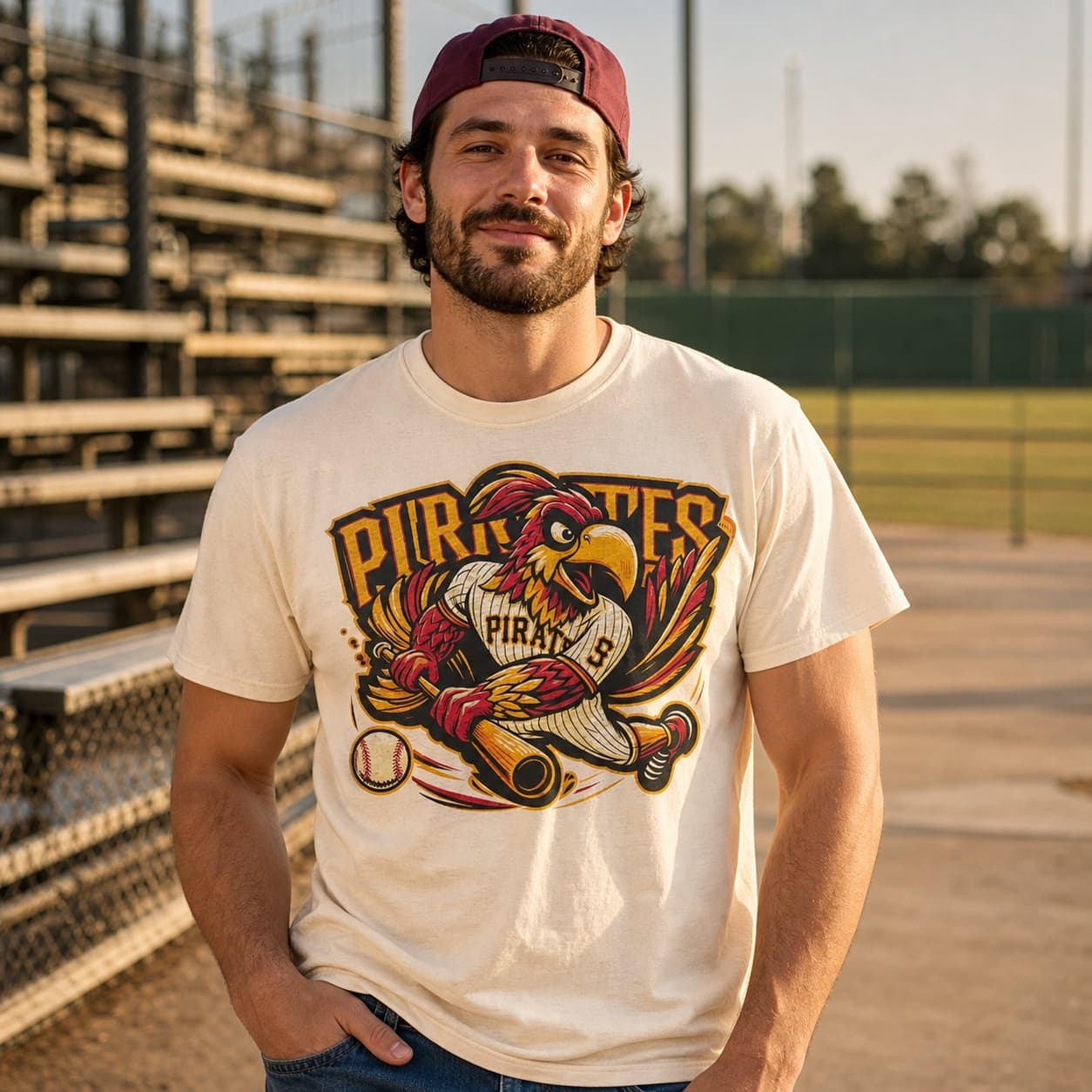 Pittsburgh Pirates Retro Baseball Mascot Mania 1995 Artwork Shirt