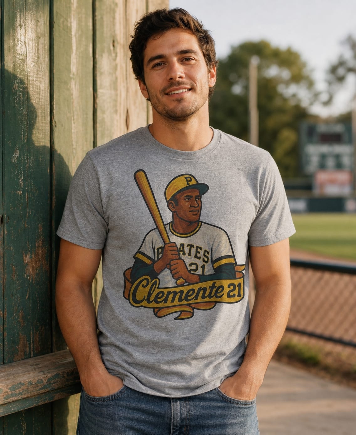 Pittsburgh Pirates Roberto Clemente #21 Retro Baseball T-Shirt