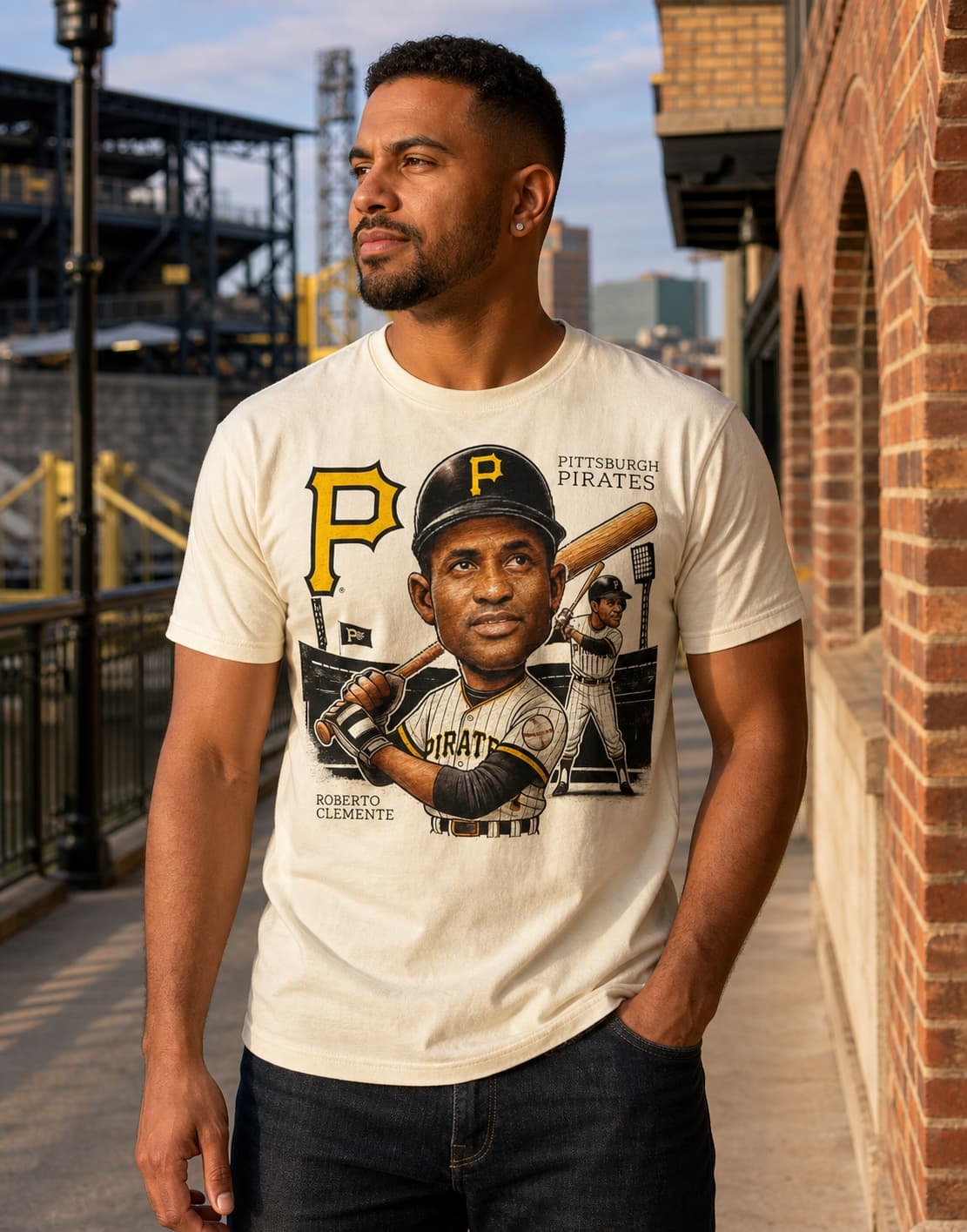 Pittsburgh Pirates Roberto Clemente Exclusive Retro Baseball 1961 Artwork Shirt