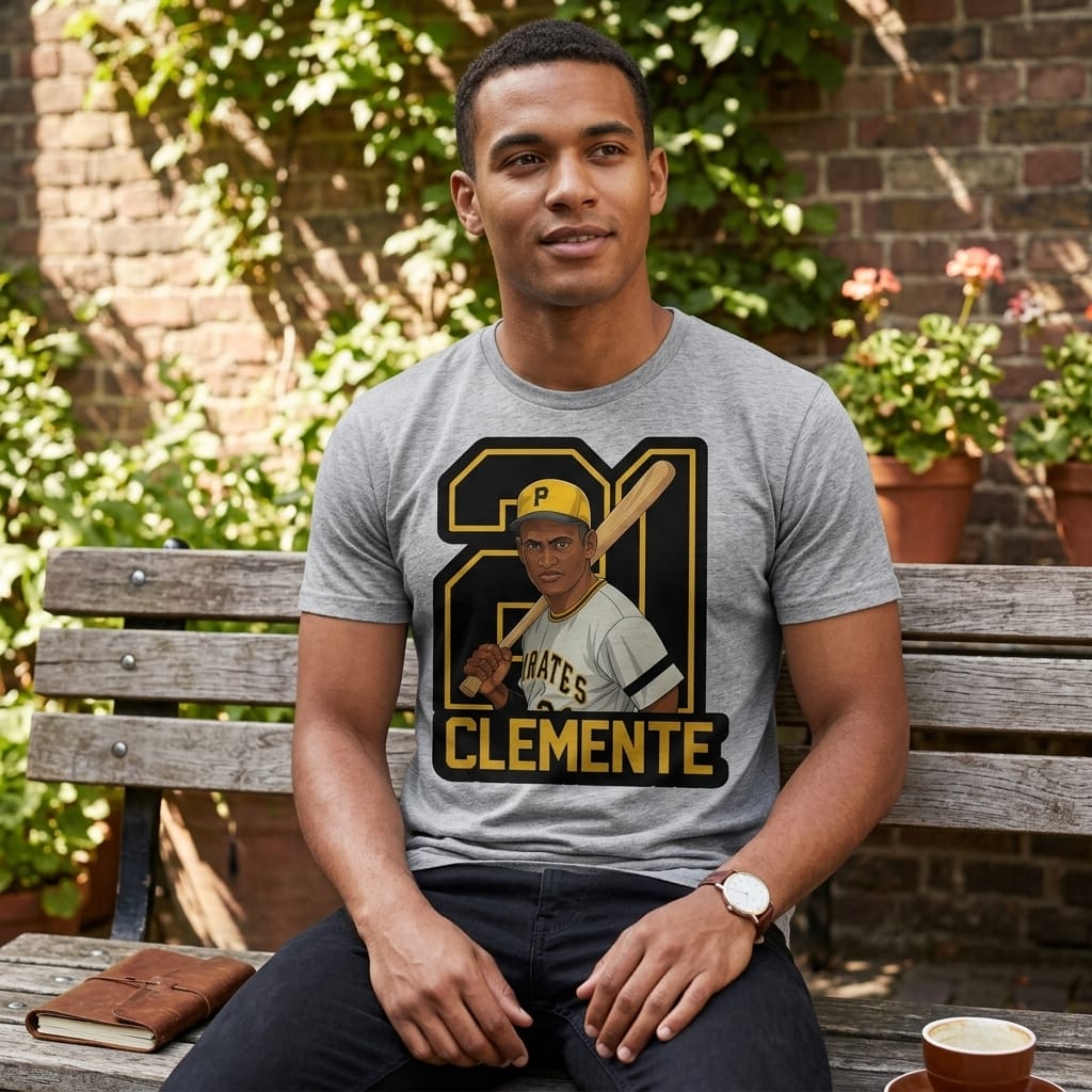 Pittsburgh Pirates Roberto Clemente Retro Baseball T-Shirt