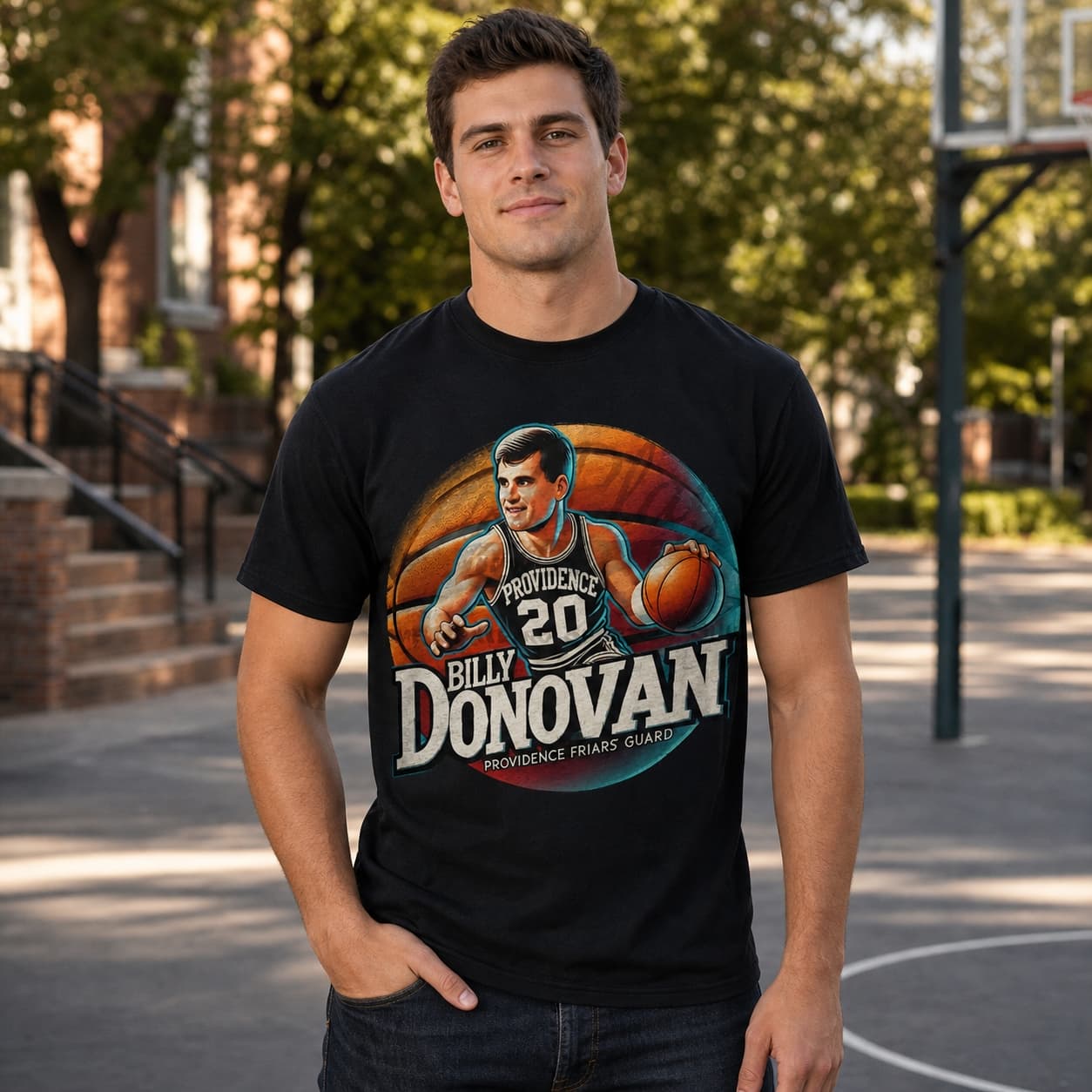Providence Friars Billy Donovan Exclusive Retro March Madness Basketball Shirt