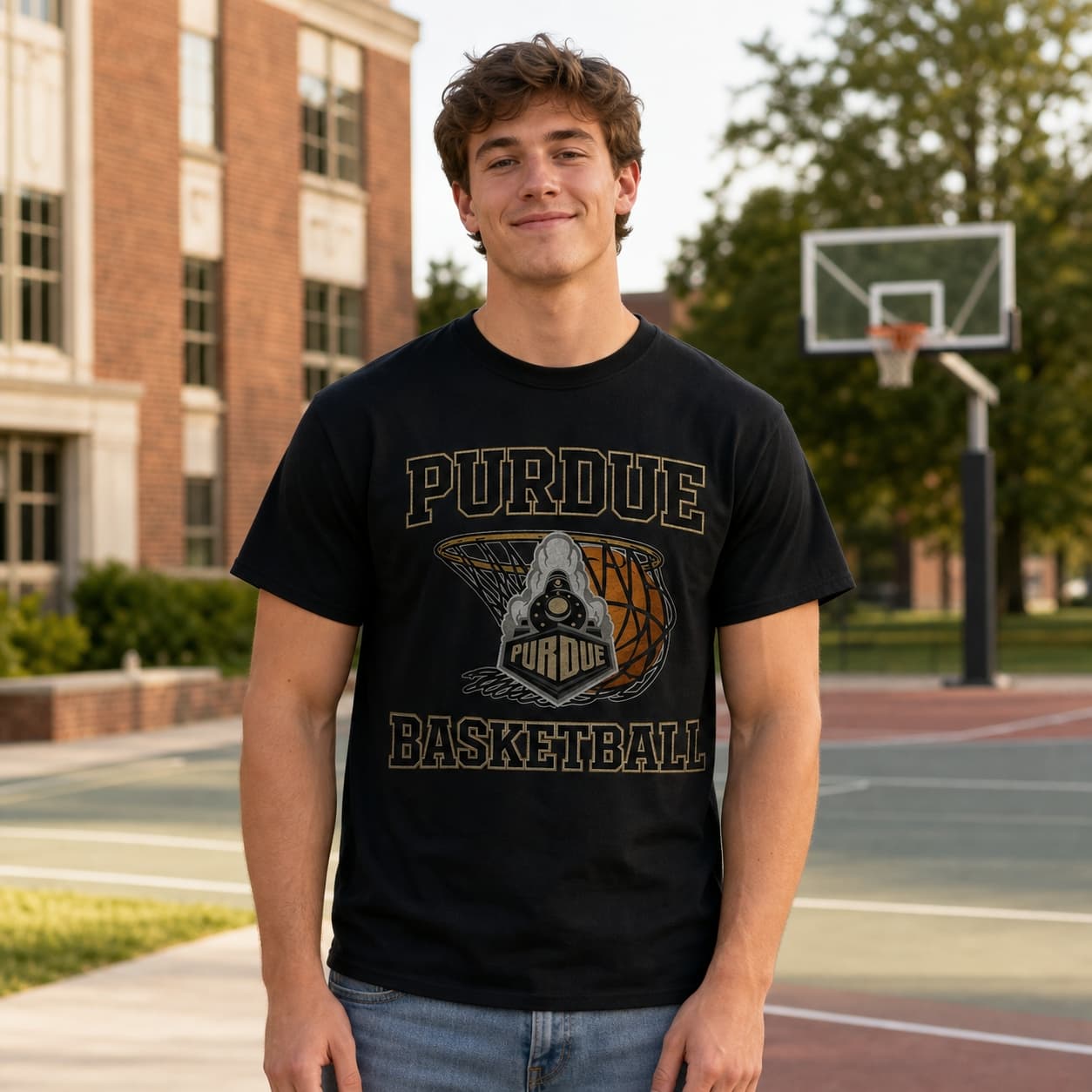 Purdue Boilermakers Vintage Basketball T-Shirt