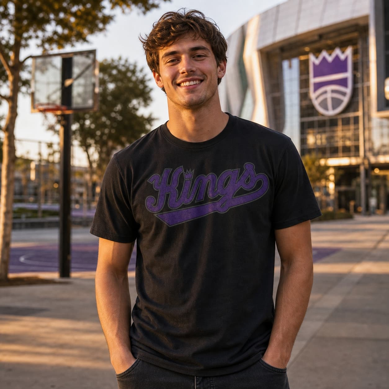 Sacramento Kings Retro Basketball Script Shirt