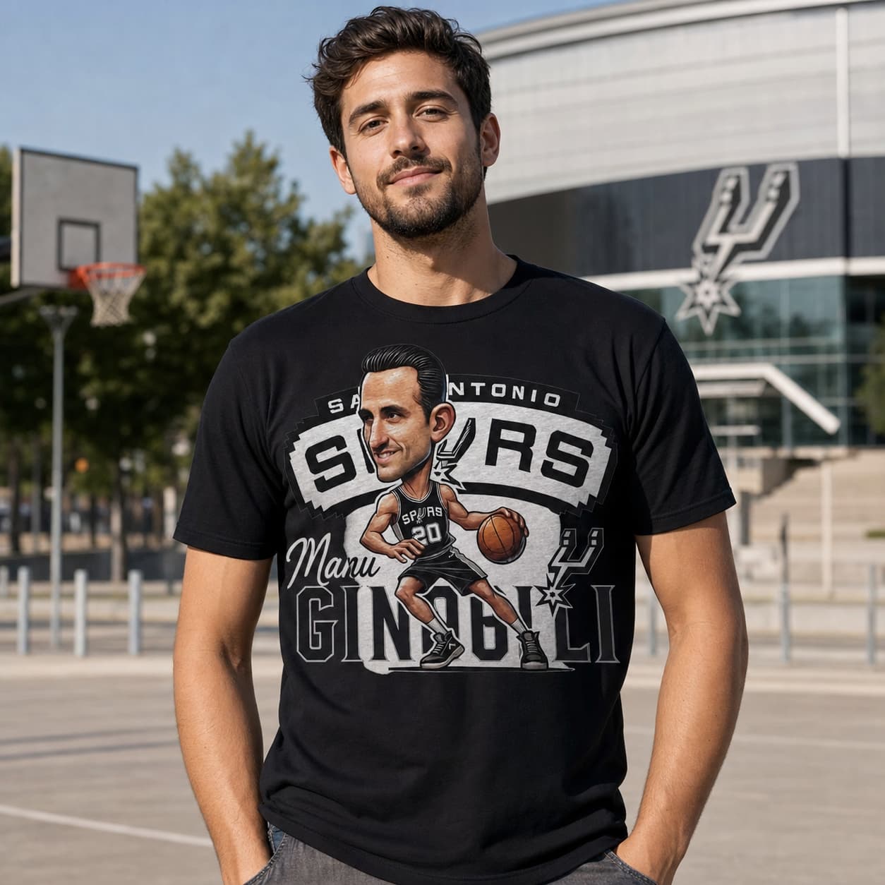 San Antonio Spurs Manu Ginobili Exclusive Retro Basketball Shirt