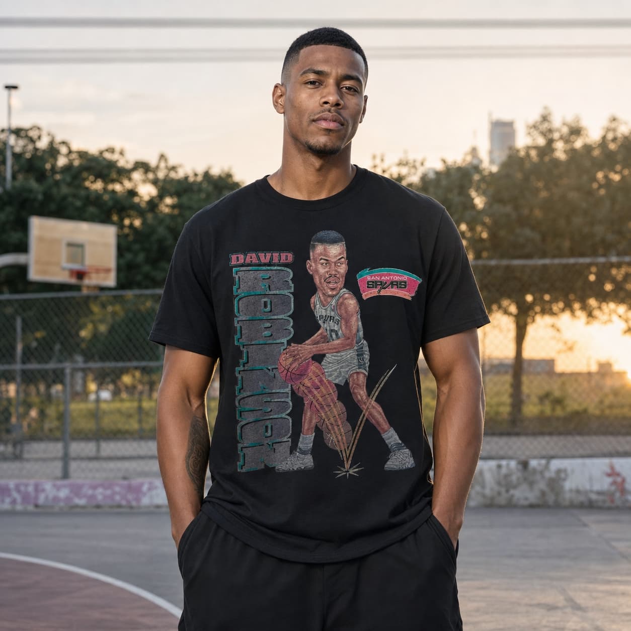 San Antonio Spurs Retro David Robinson Basketball 1989 Shirt
