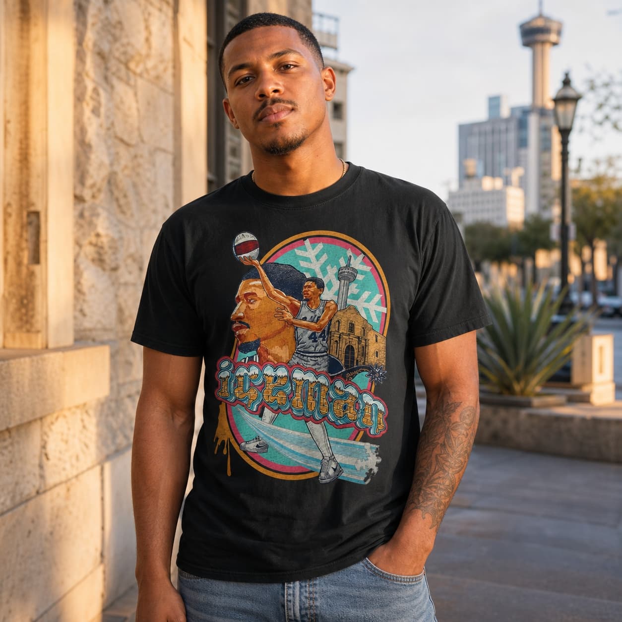 San Antonio Spurs Retro George Ice Man Gervin Basketball 1981 Shirt