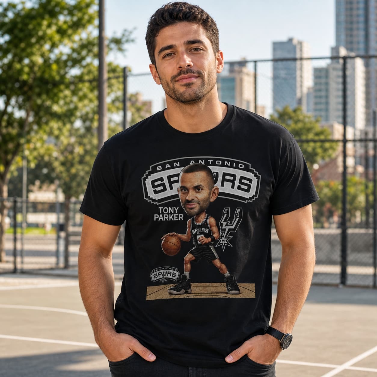 San Antonio Spurs Tony Parker Exclusive Retro Basketball Shirt