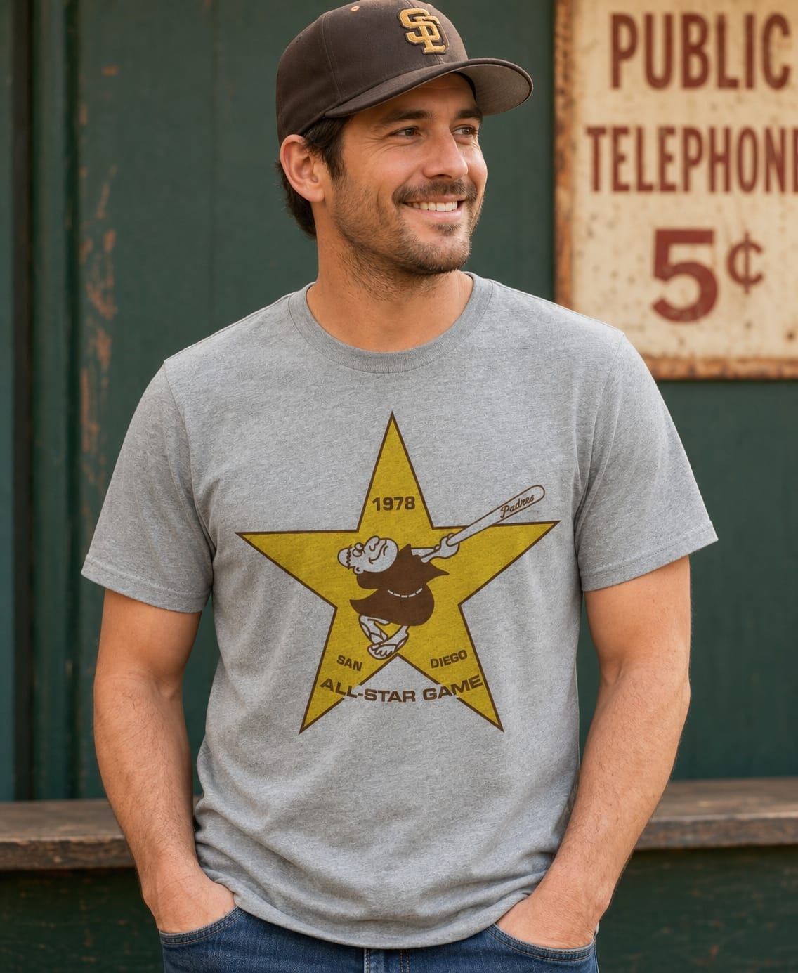 San Diego Padres Retro All Star Game Baseball Bat 1978 Artwork Shirt