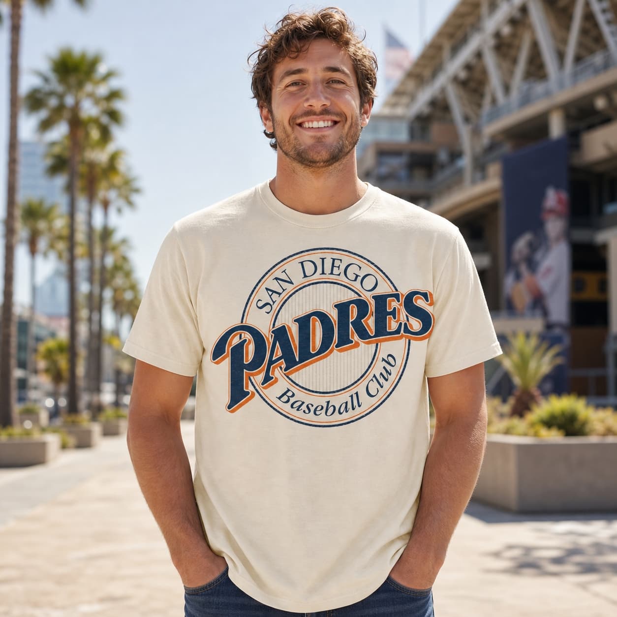 San Diego Padres Retro Baseball 1991 Artwork Tee Shirt