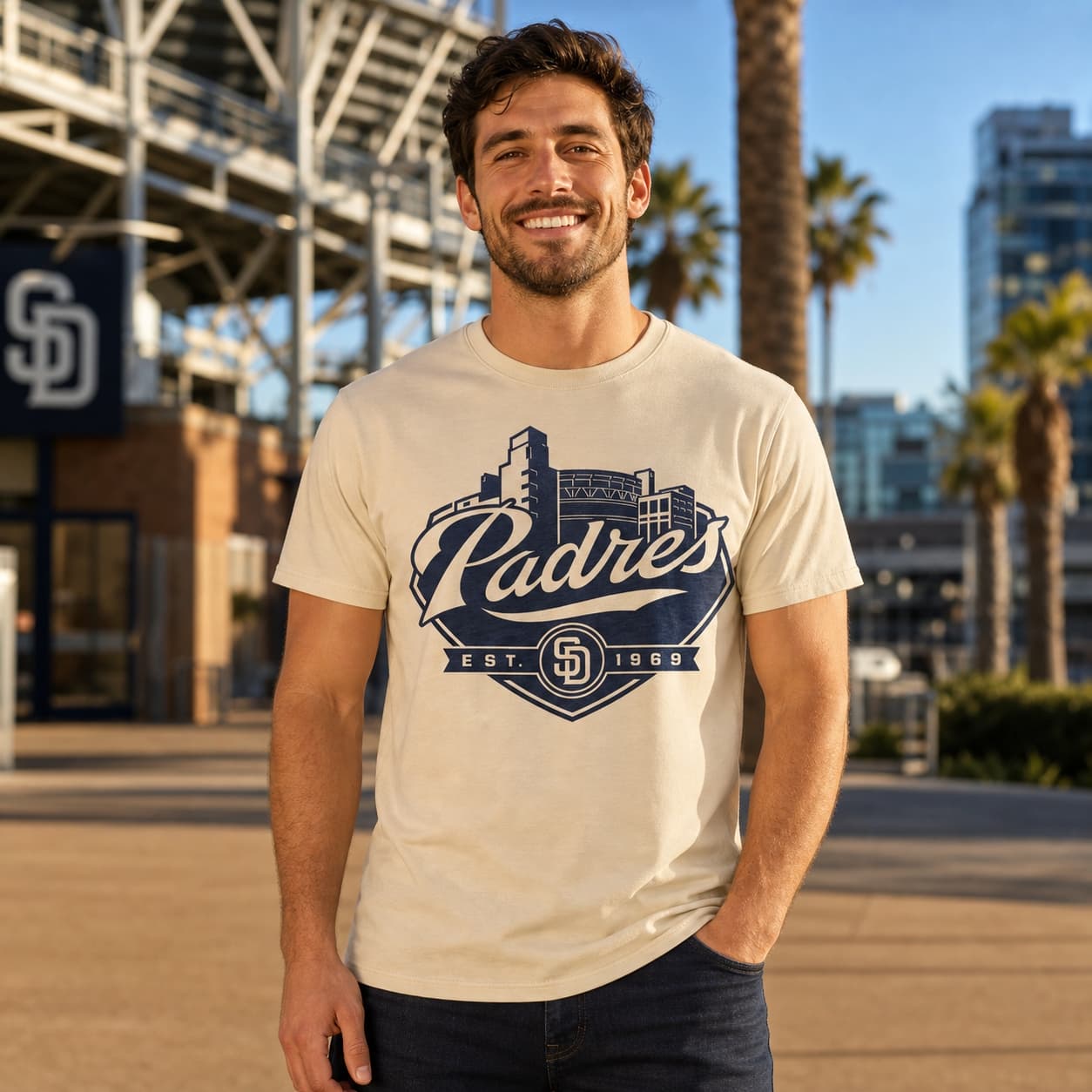 San Diego Padres Retro Baseball 2005 Artwork T-Shirt