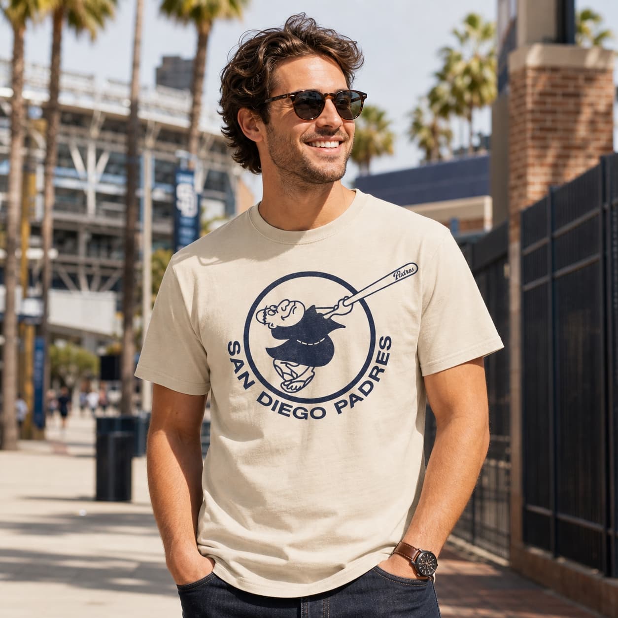 San Diego Padres Retro Baseball 2007 Artwork Shirt