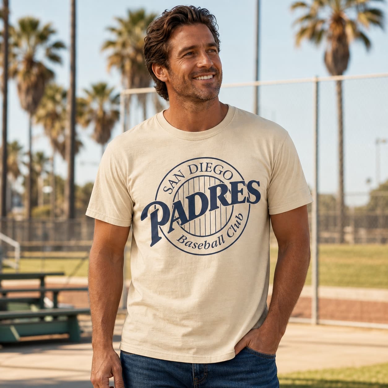San Diego Padres Retro Baseball 2008 Artwork Shirt