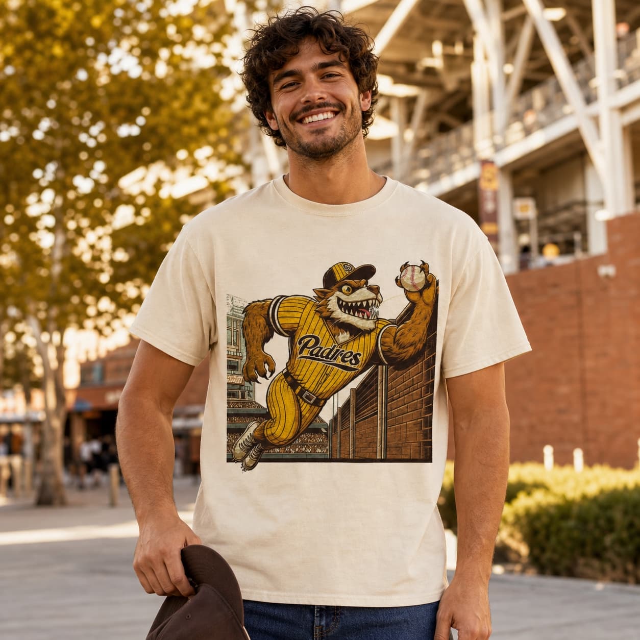San Diego Padres Retro Baseball Mascot Artwork 1989  Shirt