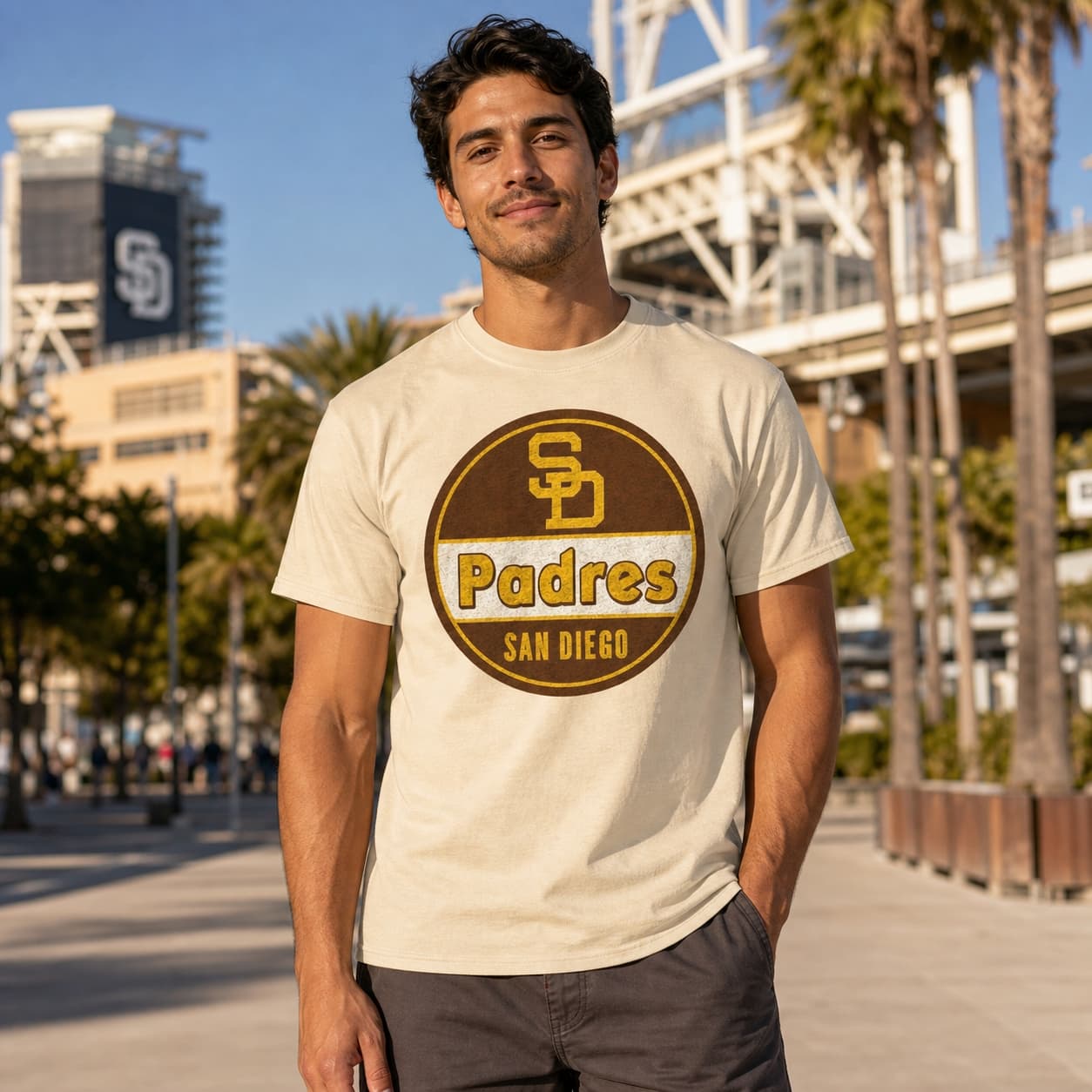 San Diego Padres Retro Circle Baseball 1978 Artwork Shirt