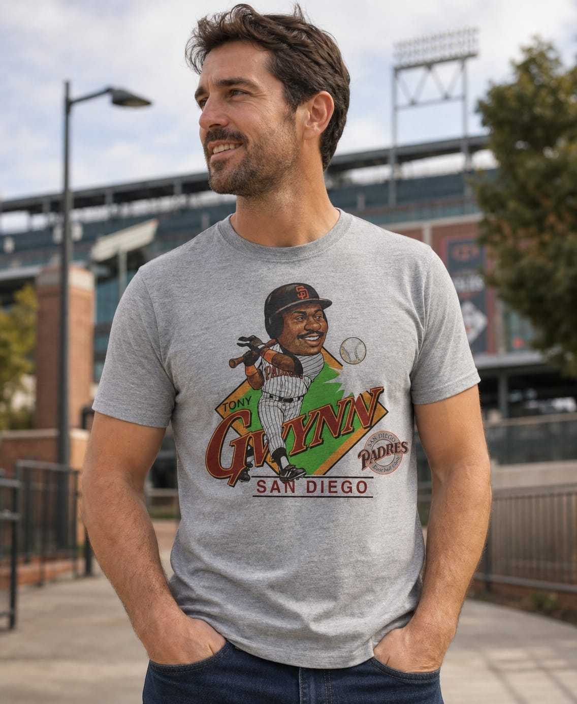 San Diego Padres Tony Gwynn Retro Baseball 1984 Artwork T-Shirt