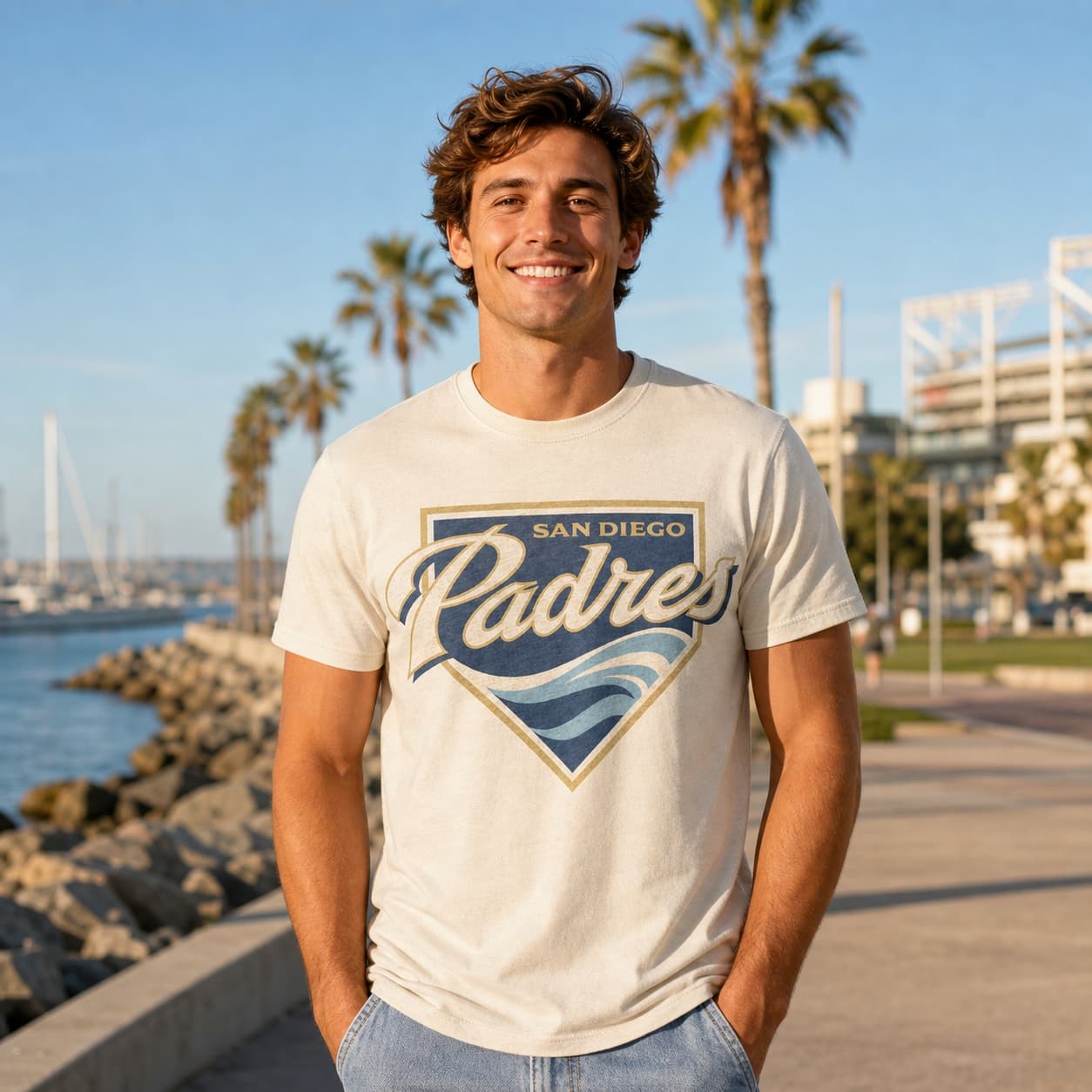 San Diego Padres Vintage Baseball 2004 Artwork T-Shirt