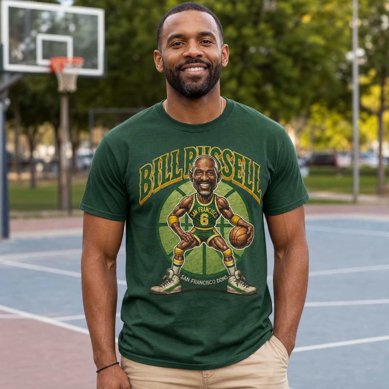 San Francisco Dons Bill Russell Exclusive Retro Basketball 1954 Shirt