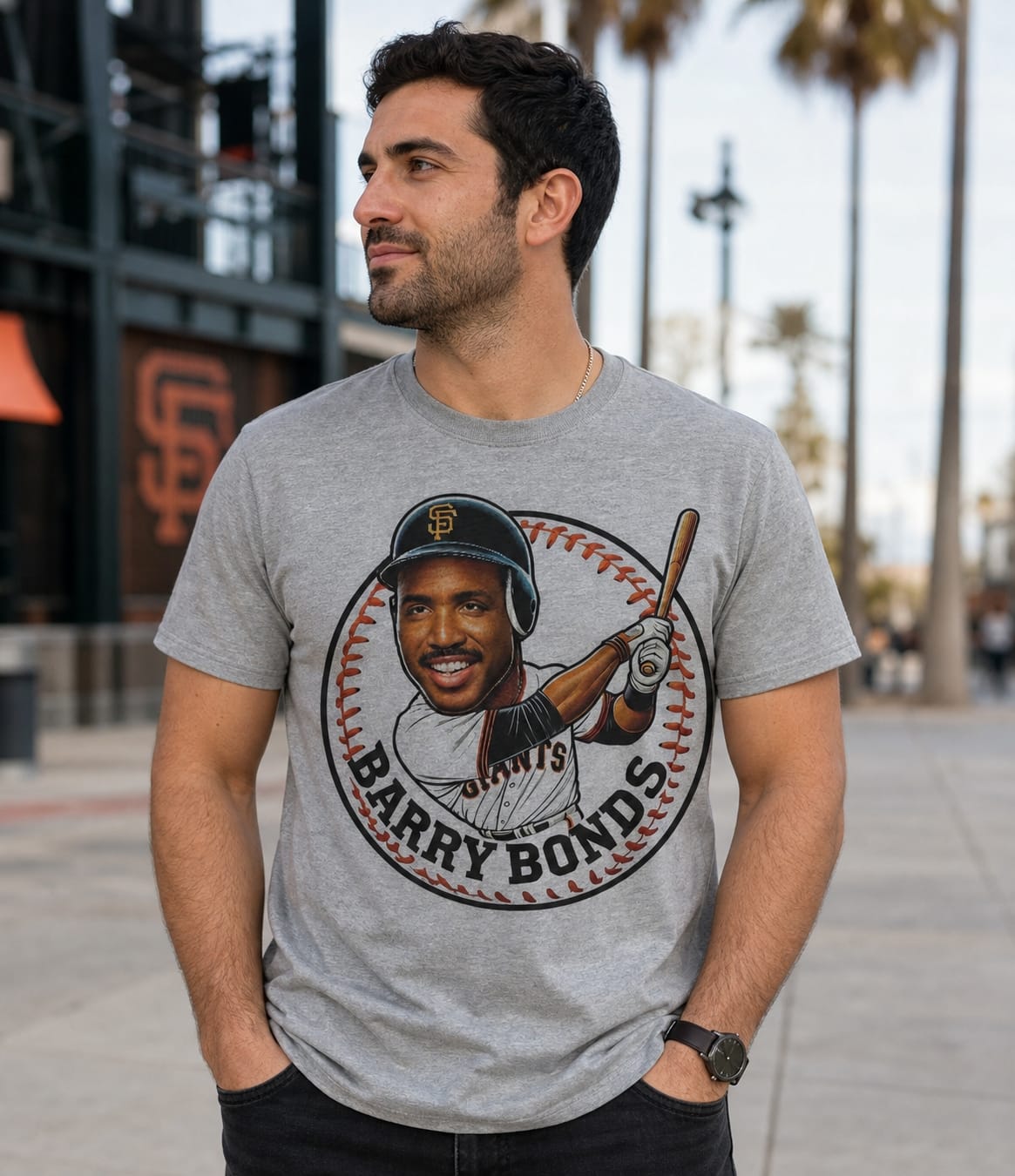 San Francisco Giants Barry Bonds Exclusive Retro Baseball Artwork Shirt