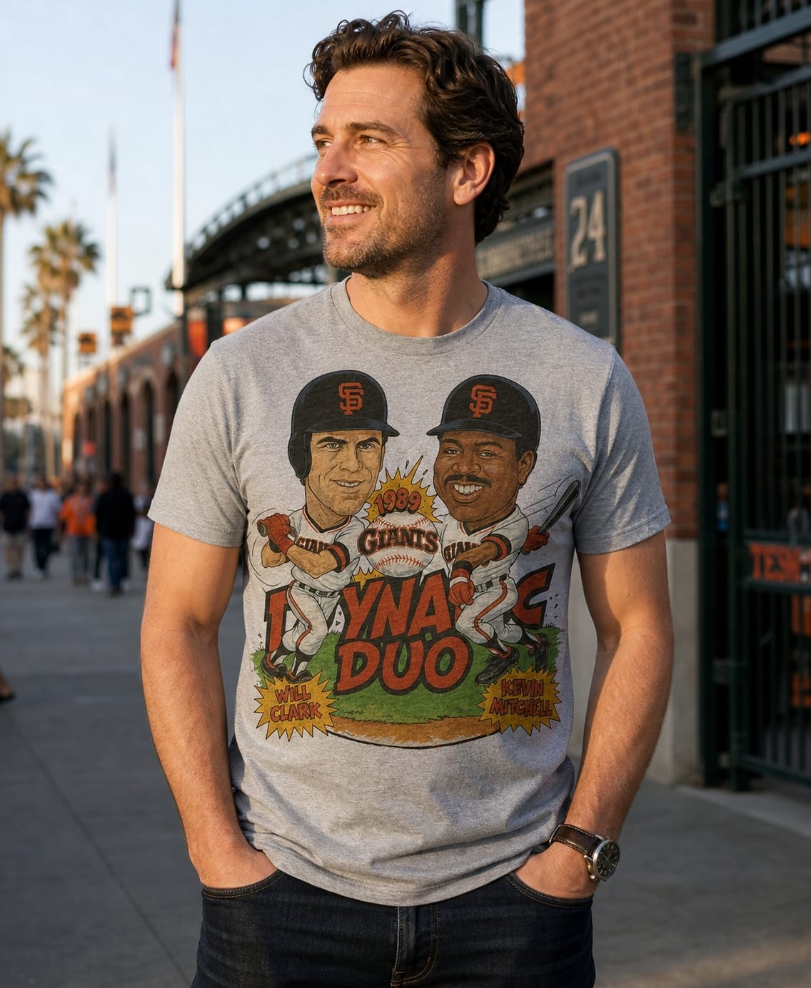 San Francisco Giants Dynamic Duo Will Clark & Kevin Mitchell Exclusive Retro Baseball 1989 Artwork Shirt