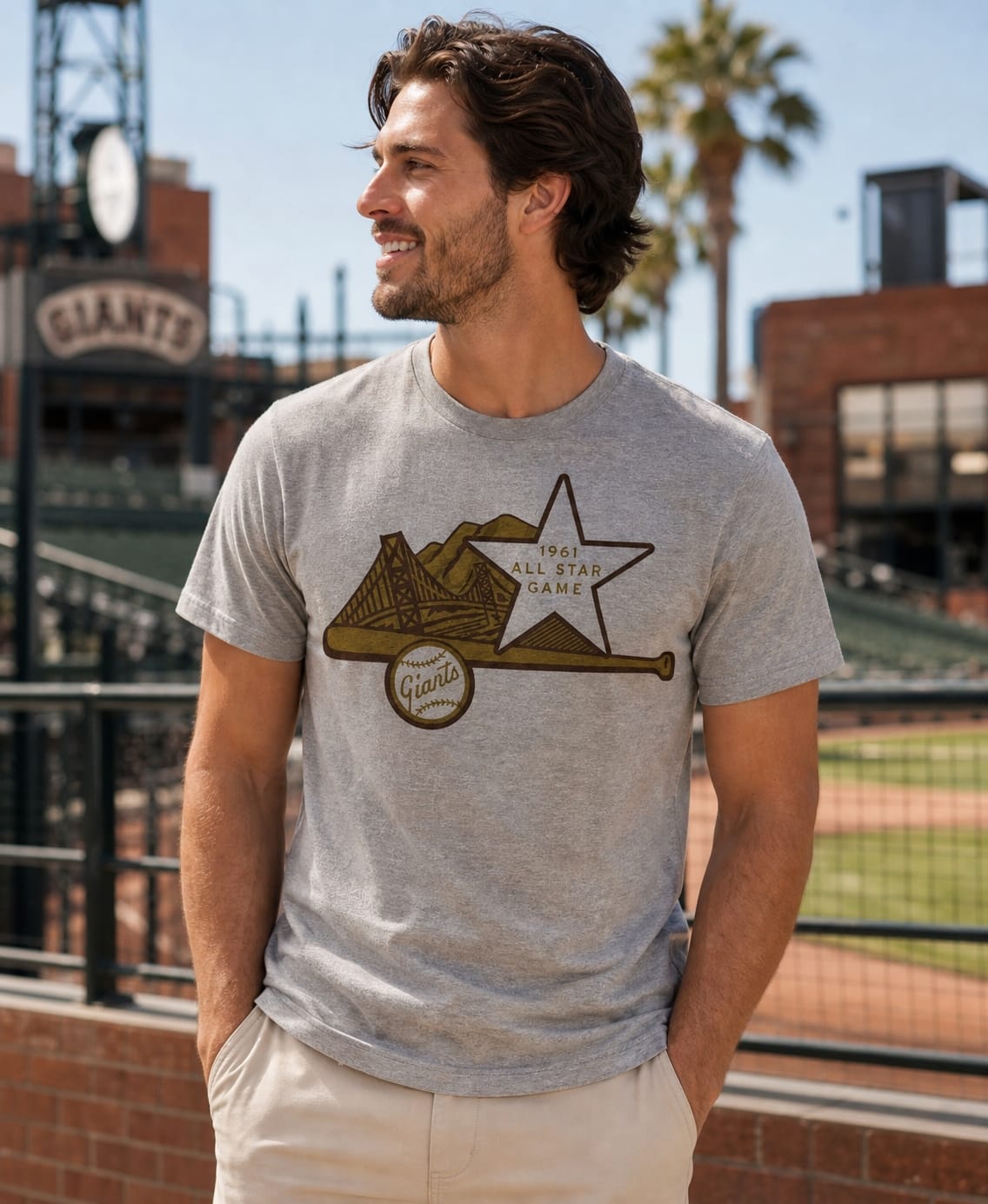 San Francisco Giants Retro All Star Game Baseball 1961 Artwork T-Shirt