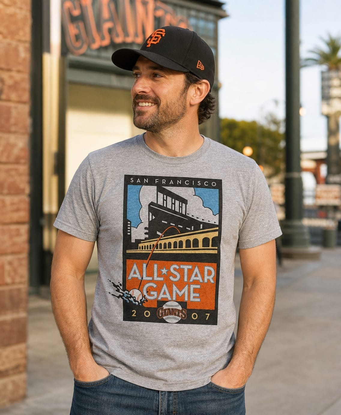 San Francisco Giants Retro All Star Game Baseball 2007 Artwork Shirt