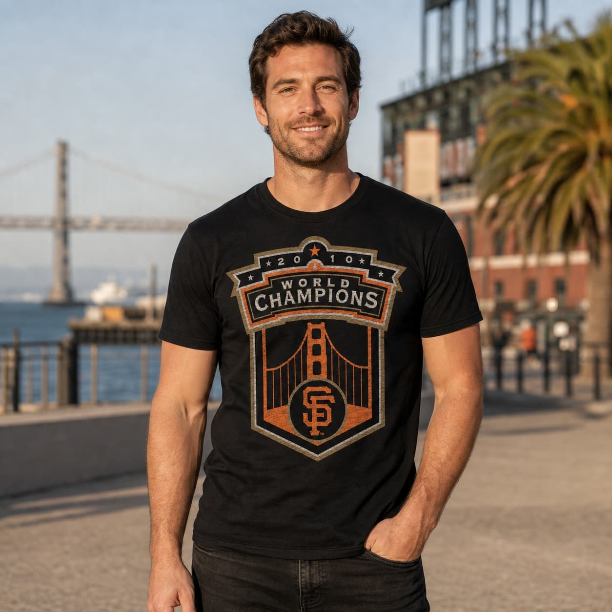San Francisco Giants Retro World Series Champions Baseball 2010 Artwork Shirt
