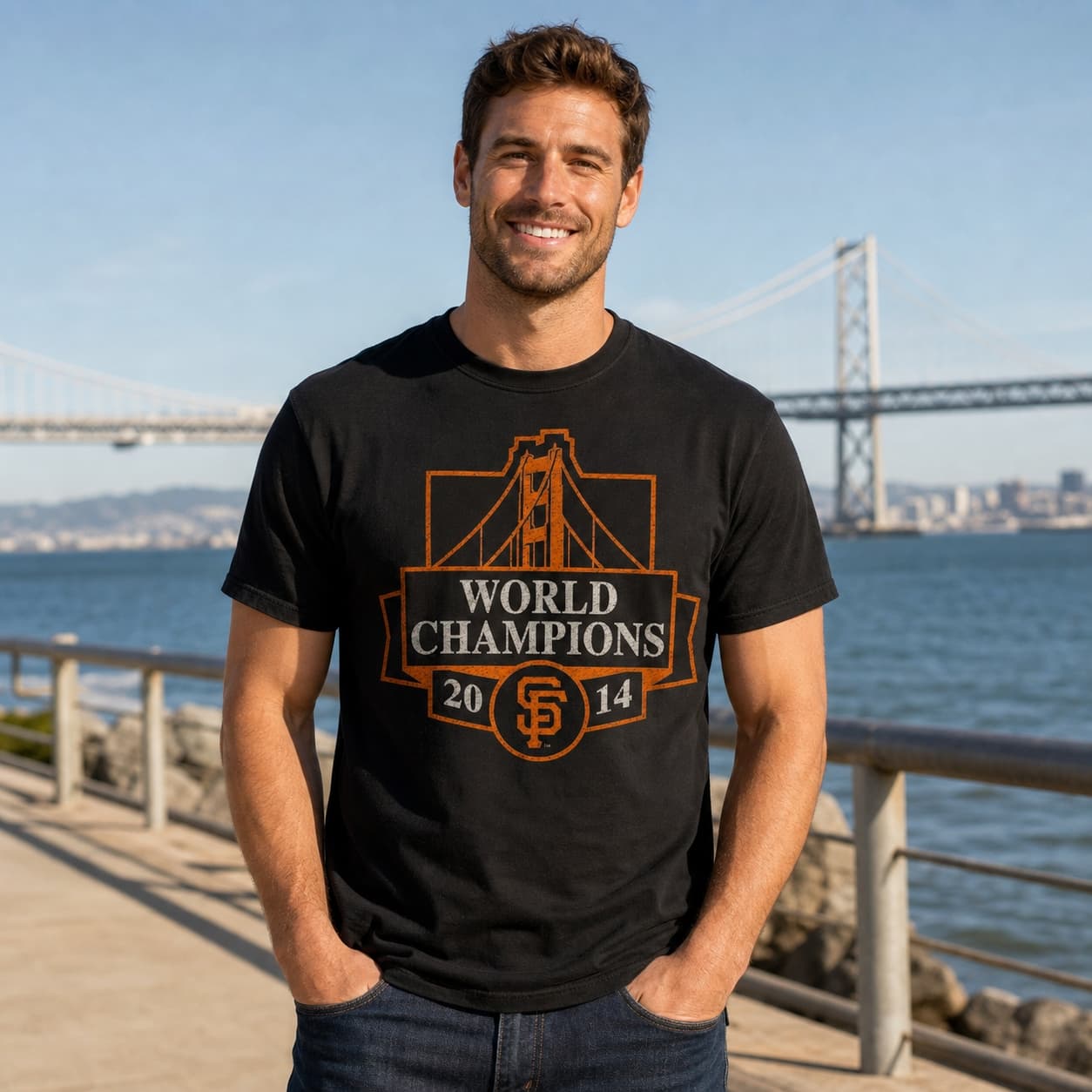 San Francisco Giants Retro World Series Champions Baseball 2014 Artwork Shirt