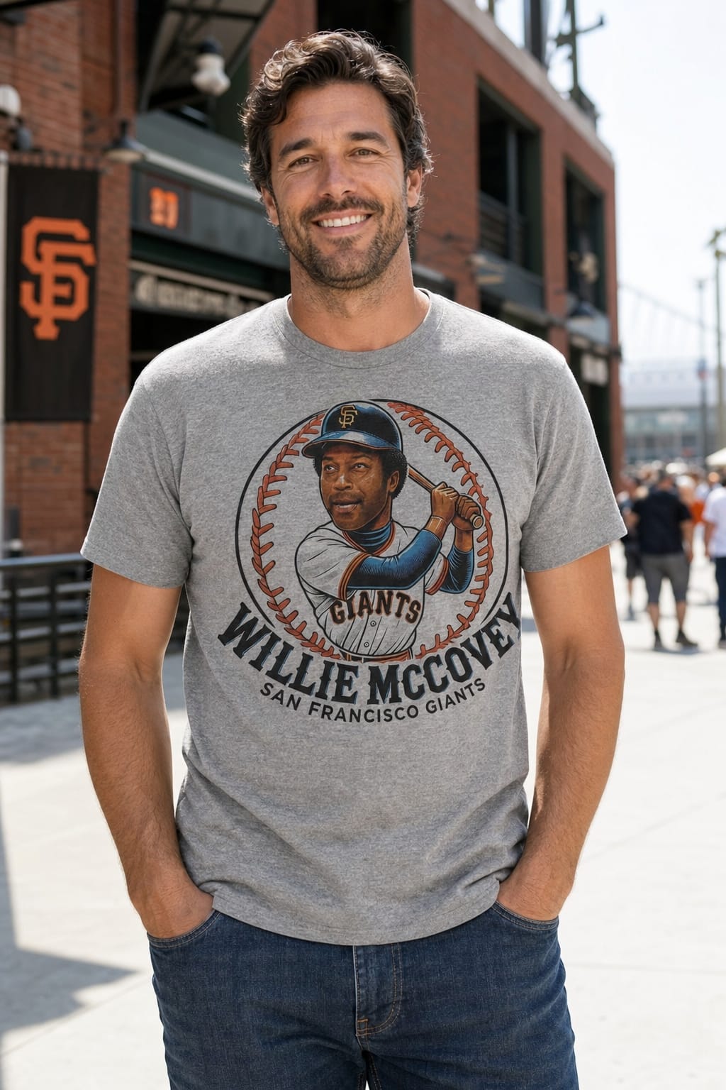 San Francisco Giants Willie McCovey Exclusive Retro Baseball Artwork Shirt