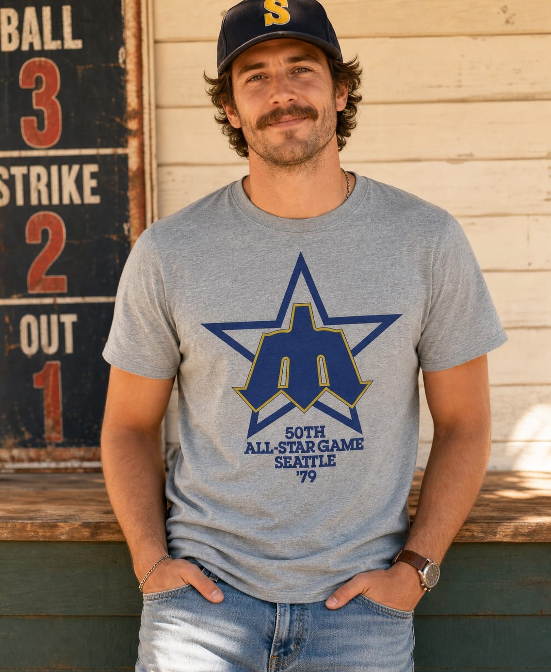 Seattle Mariners Retro 50th All Star Game Baseball 1979 Artwork Shirt