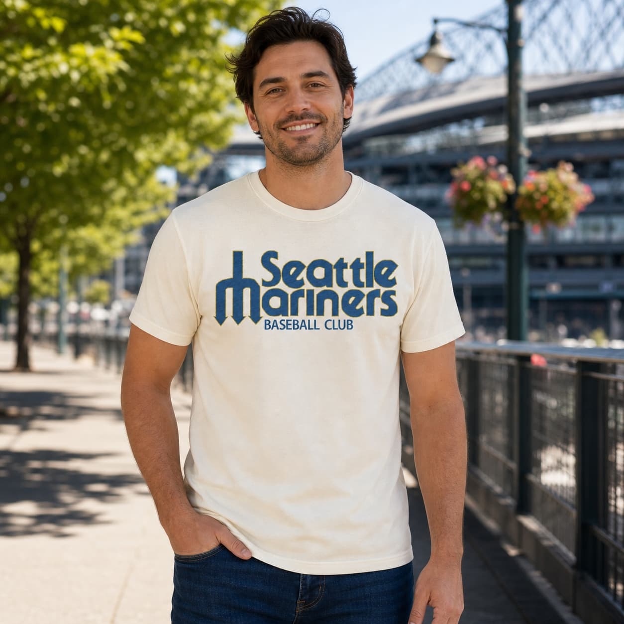 Seattle Mariners Retro Baseball 1977 Artwork T-Shirt