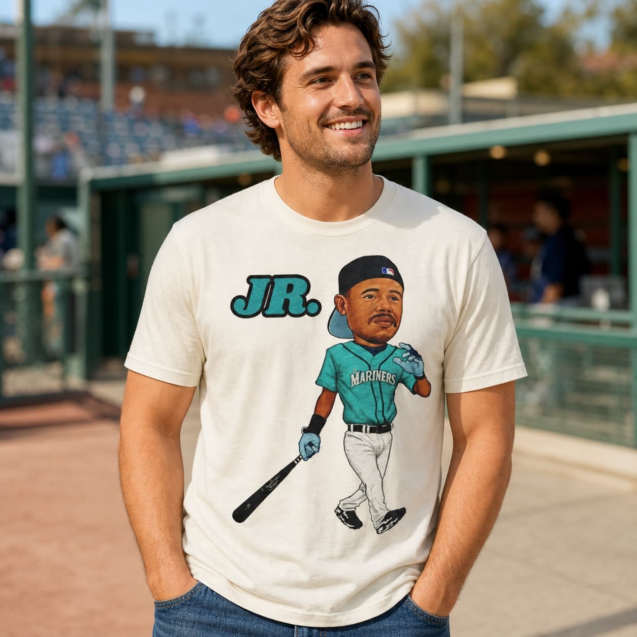 Seattle Mariners Retro Ken Griffey Jr. Baseball 1991 Artwork Shirt