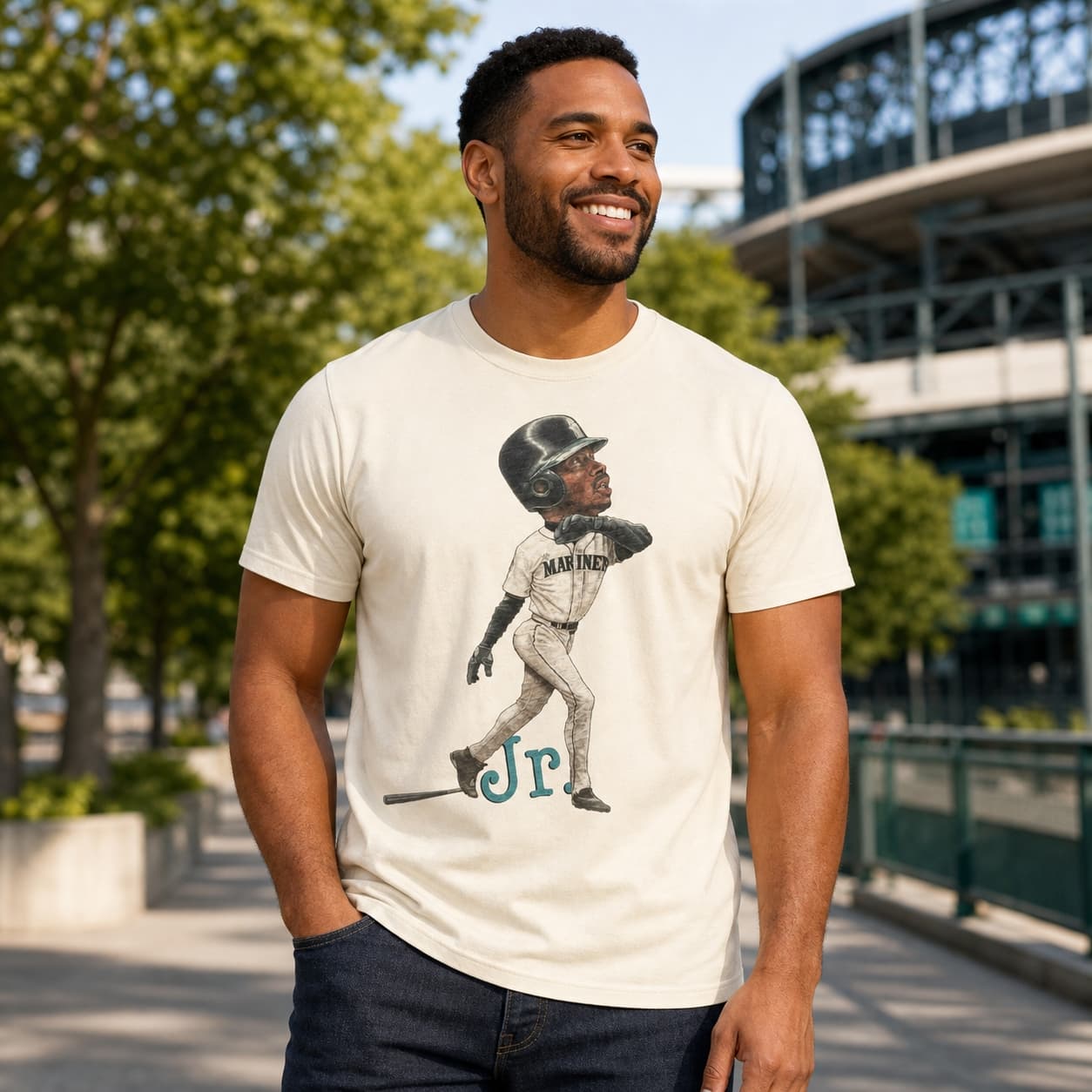 Seattle Mariners Retro Ken Griffey Jr. Baseball 1992 Artwork Shirt