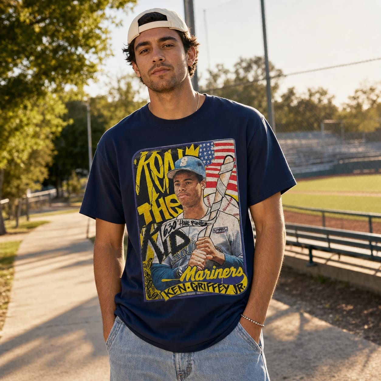 Seattle Mariners Retro Ken Griffey Jr. Rookie Baseball 1989 Artwork Shirt