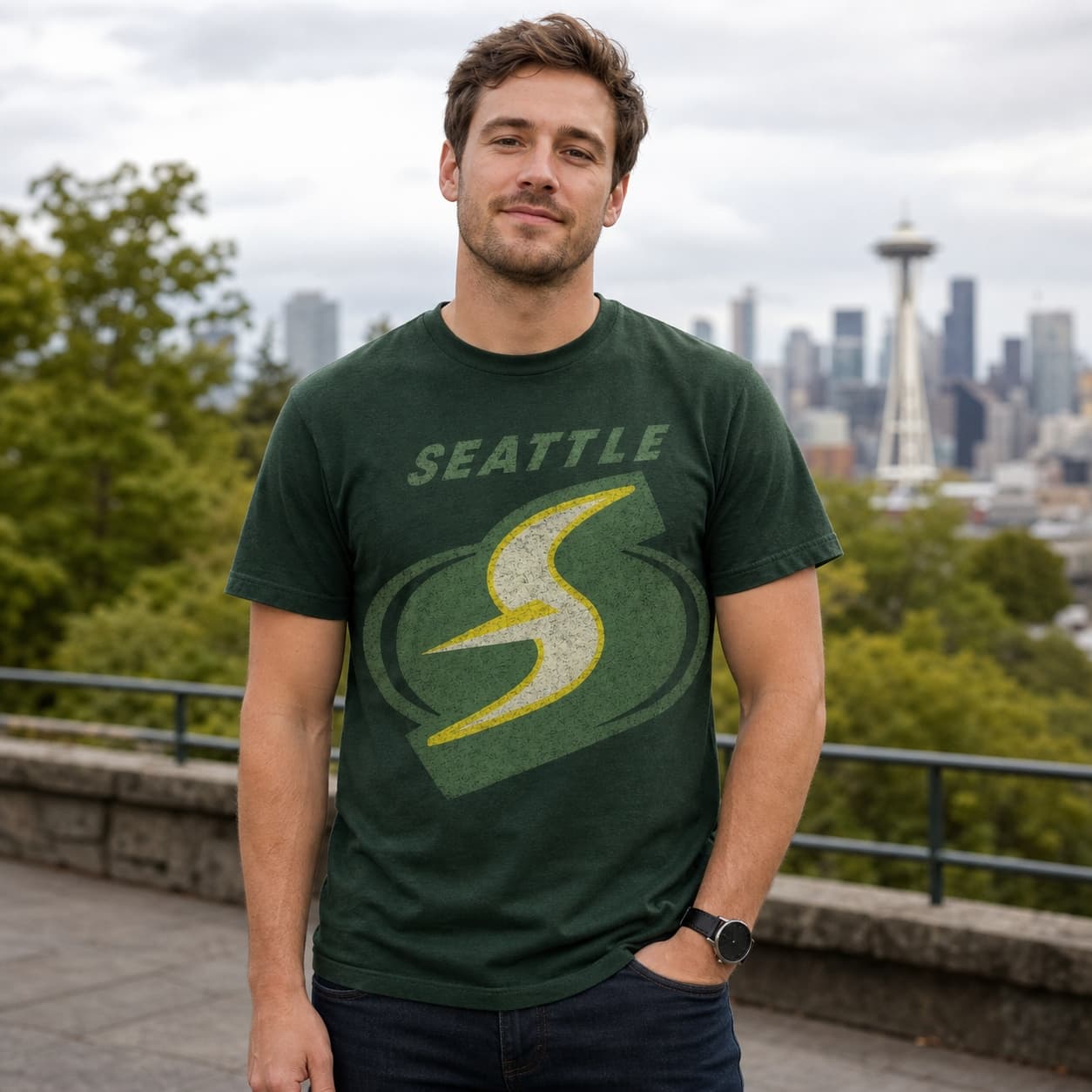 Seattle Storm Retro Logo Basketball Shirt