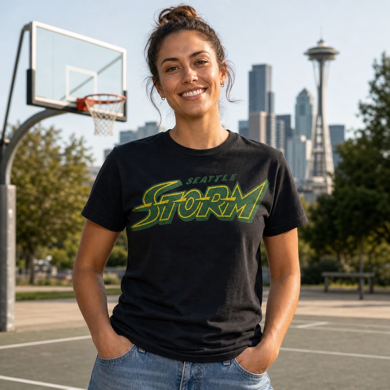 Seattle Storm Retro Logo Basketball T-Shirt
